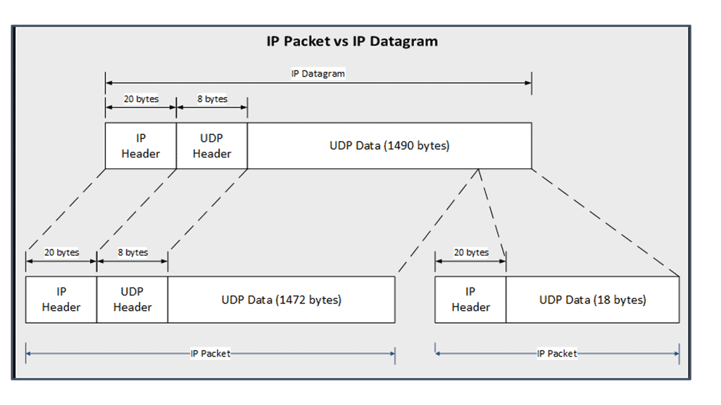 IP packet vs Datagram